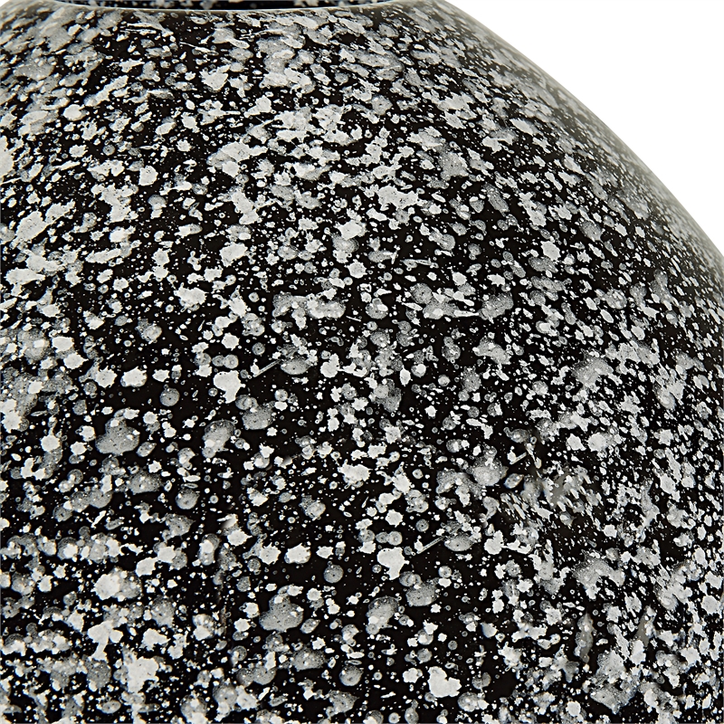 Uttermost Cosmic Contemporary Ceramic Vase in Black and White (Set of 2)