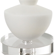 Uttermost Lido Modern Rice Stone/Crystal Candleholder in White/Clear (Set of 2)