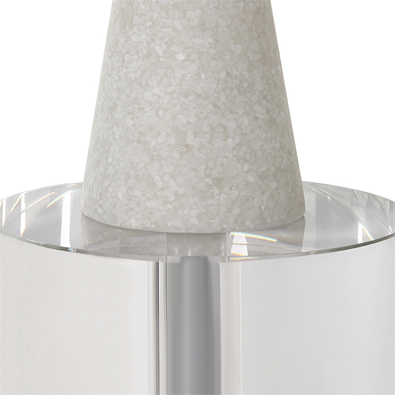 Uttermost Norte Transitional Rice Stone Resin Sculpture in White (Set of 2)