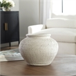 Uttermost Floreana Coastal Ceramic Round Decorative Vase in White