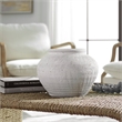 Uttermost Floreana Coastal Ceramic Round Decorative Vase in White