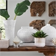 Uttermost Floreana Coastal Ceramic Round Decorative Vase in White