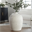 Uttermost Floreana Coastal Ceramic Medium Decorative Vase in White