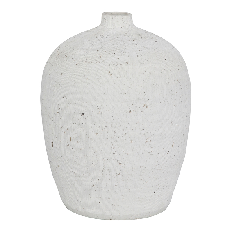 Uttermost Floreana Coastal Ceramic Medium Decorative Vase in White