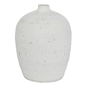 Uttermost Floreana Coastal Ceramic Medium Decorative Vase in White