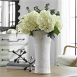 Uttermost Floreana Coastal Ceramic Tall Decorative Vase in White