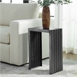 Uttermost In The Groove Contemporary Aluminum Accent Table in Antique Nickel