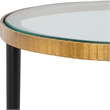 Uttermost Stiletto Contemporary Iron Metal/Glass Side Table in Gold/Black