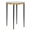 Uttermost Stiletto Contemporary Iron Metal/Glass Side Table in Gold/Black