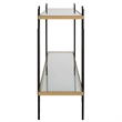 Uttermost Empire Contemporary Iron Metal/Glass Console Table in Gold/Clear
