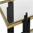 Uttermost Empire Contemporary Iron Metal/Glass Console Table in Gold/Clear