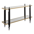 Uttermost Empire Contemporary Iron Metal/Glass Console Table in Gold/Clear