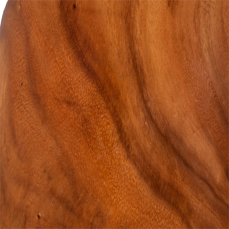 Uttermost Swell Contemporary Solid Wood Accent Table in Natural Honey