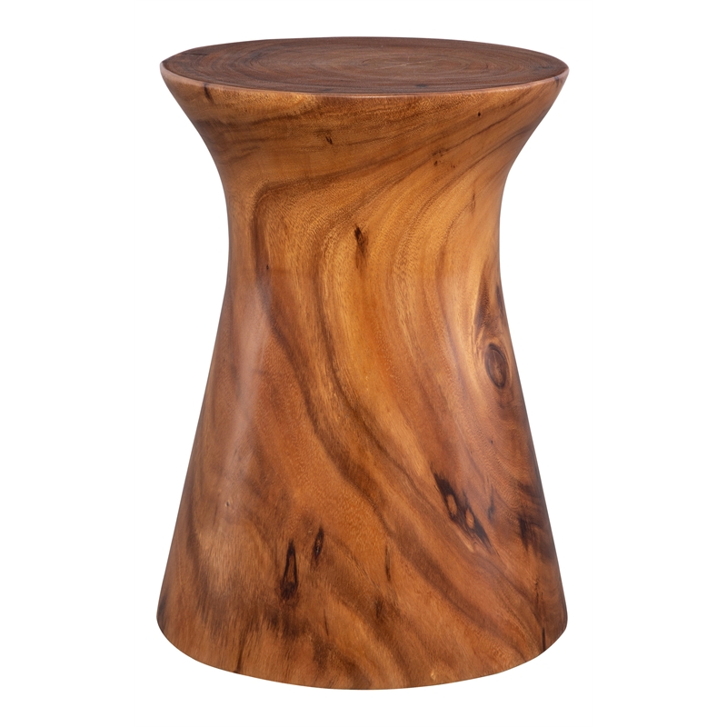 Uttermost Swell Contemporary Solid Wood Accent Table in Natural Honey