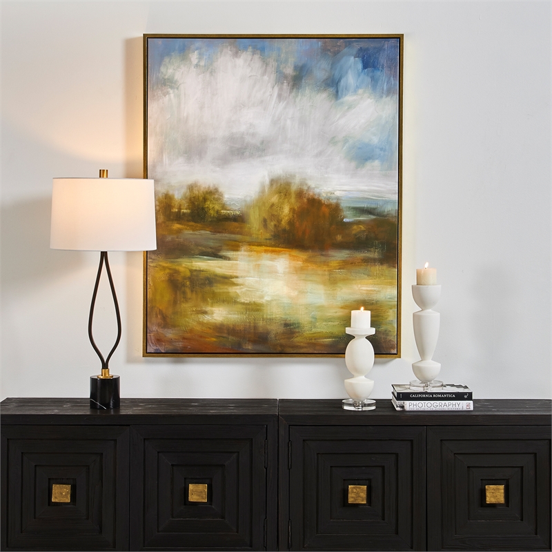 Uttermost John's Transitional Solid Wood & Canvas Landscape Art in Multi-Color