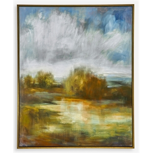Uttermost John's Transitional Solid Wood & Canvas Landscape Art in Multi-Color