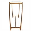 Uttermost Affinity Contemporary Aluminum/Marble Console Table in Gold/White