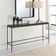 Uttermost Crescendo Contemporary Metal & Concrete Console Table in Silver/Black