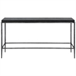 Uttermost Crescendo Contemporary Metal & Concrete Console Table in Silver/Black