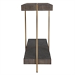 Uttermost Taja Contemporary Wood/Stainless Steel Console Table in Walnut/Gold