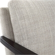 Uttermost Sebastian Contemporary Fabric & Wood Accent Chair in Ivory/Walnut