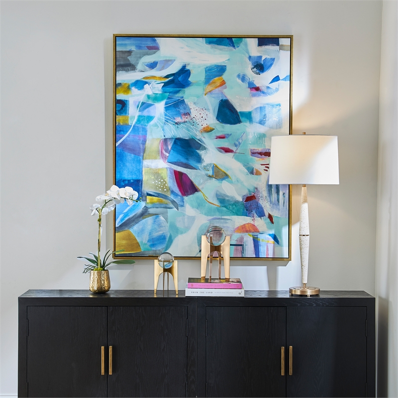 Uttermost The Story Of Water Modern Wood/Canvas Abstract Art in Multi-Color
