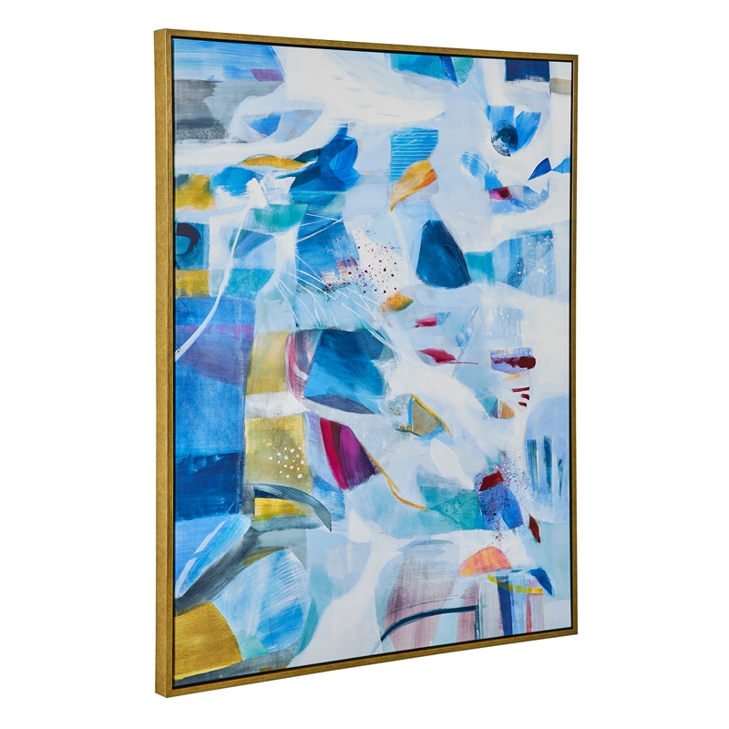 Uttermost The Story Of Water Modern Wood/Canvas Abstract Art in Multi-Color