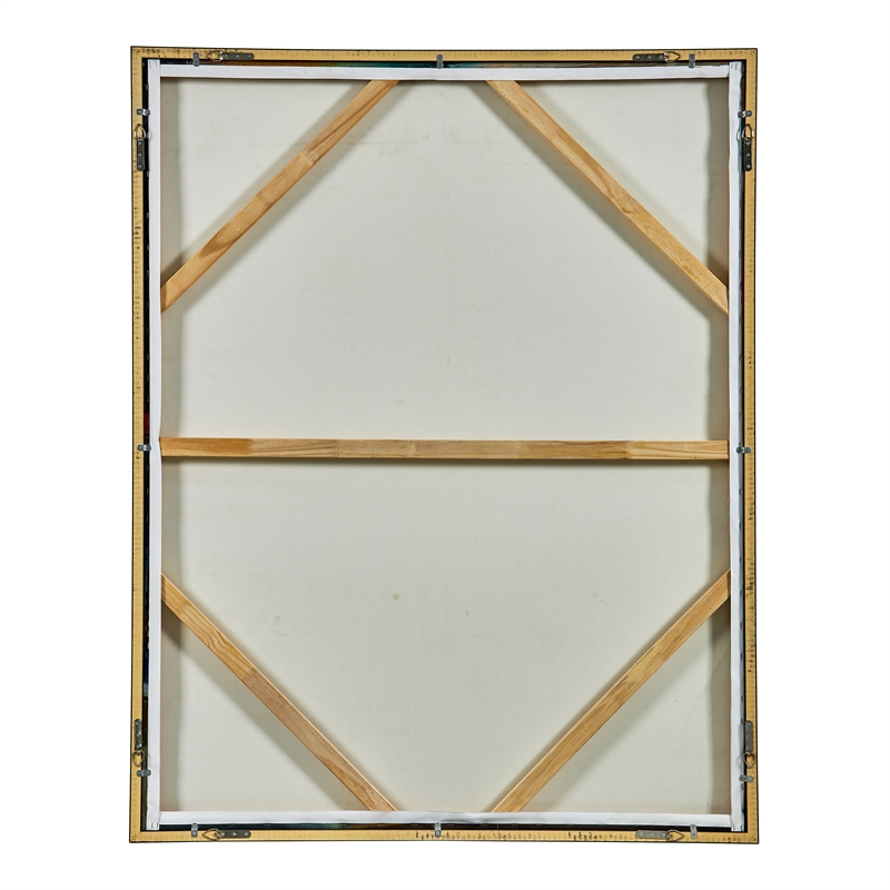 Uttermost Painters High Modern Wood & Canvas Framed Art in Gold/Multi-Color