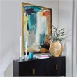 Uttermost Painters High Modern Wood & Canvas Framed Art in Gold/Multi-Color