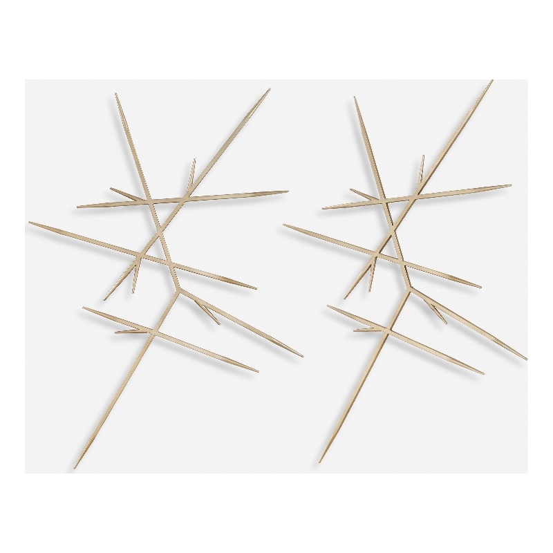 Uttermost Fireworks Silver Wall Decor Set of 2