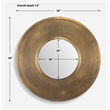Uttermost Axel Round Antique Brass Mirror