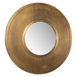 Uttermost Axel Round Antique Brass Mirror