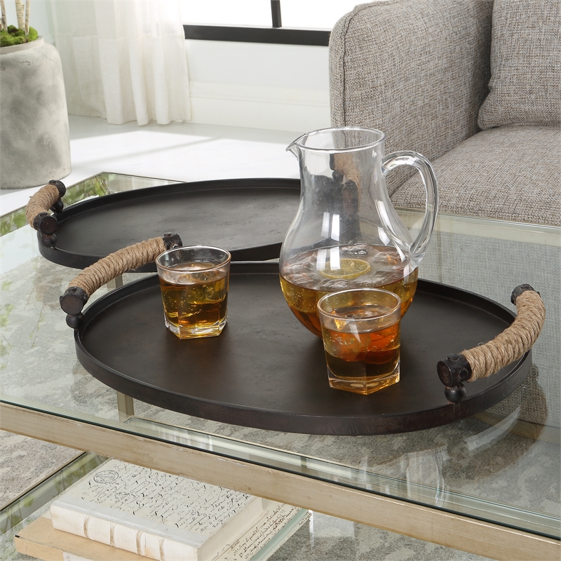 Uttermost Viggo Bronze Trays Set of 2