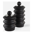 Uttermost Accordion Black Wood Containers Set of 2