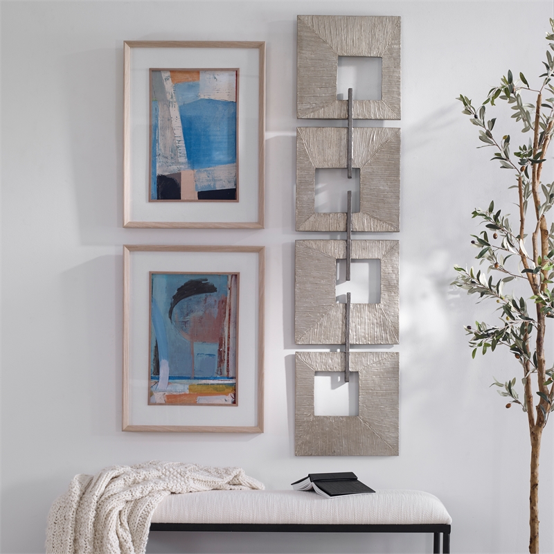 Uttermost Linked Champagne Metal Wall Decor in Gold