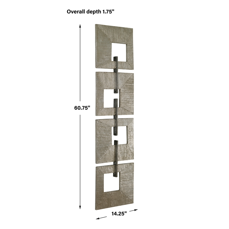 Uttermost Linked Champagne Metal Wall Decor in Gold