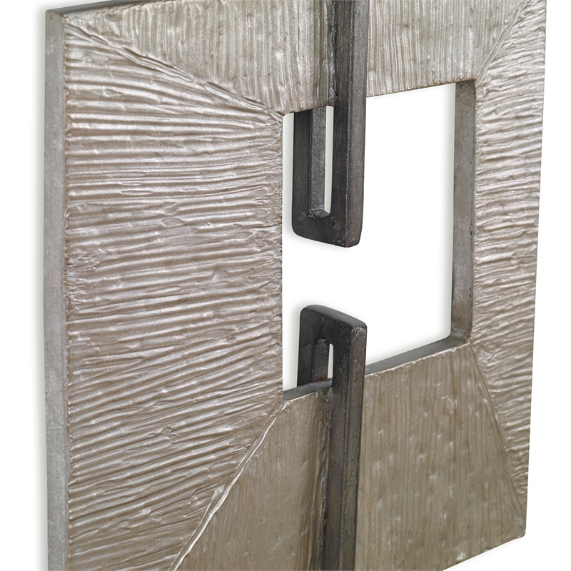 Uttermost Linked Champagne Metal Wall Decor in Gold