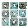 Uttermost Bahati Tamarind Wood Wall Decor in Blue (Set of 9)