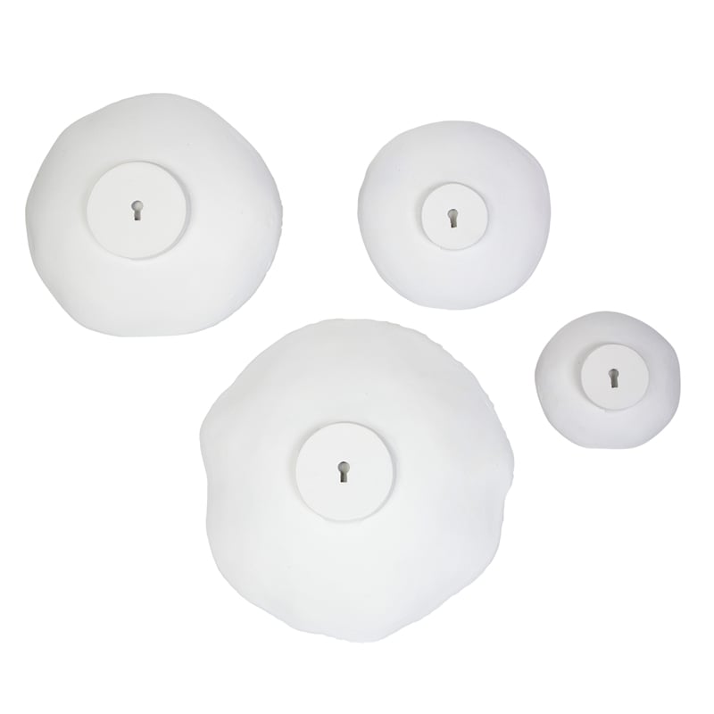Uttermost Lucky Coins Matte White Metal Wall Bowls Set of 4