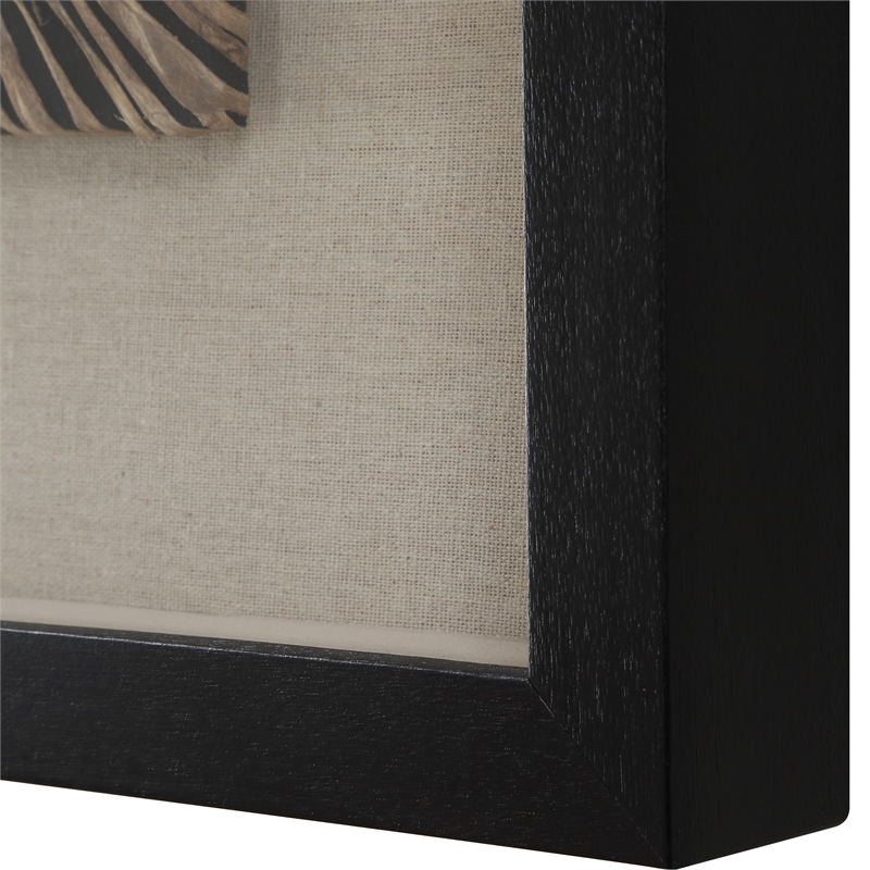Uttermost Intertwine Knit Paper Shadow Box in Beige (Set of 2)