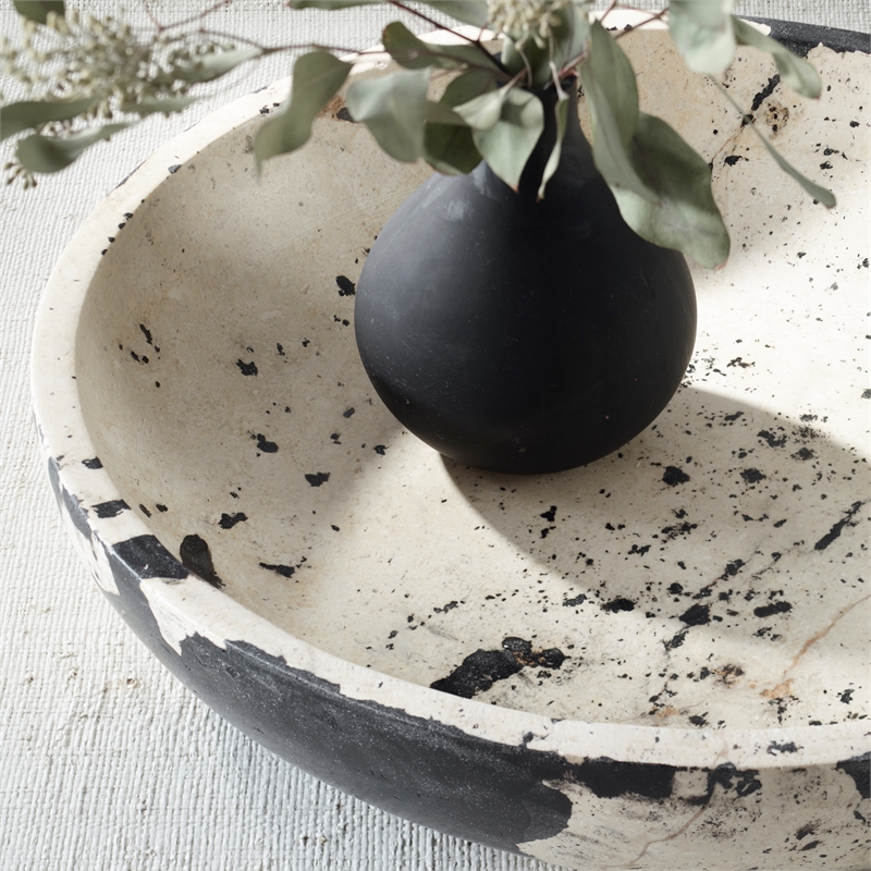 Uttermost Nouveau Limestone Bowl in White