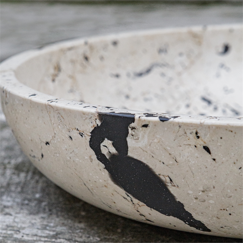 Uttermost Nouveau Limestone Bowl in White