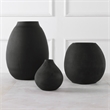 Uttermost Hearth Matte Black Vases Set of 3