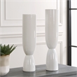 Uttermost Kimist White Vases Set of 2