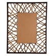 Uttermost Teak Maze Rectangle Mirror in Walnut