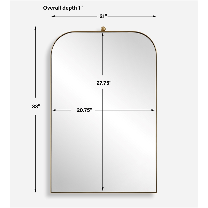 Uttermost Cassidy Brass Arch Mirror