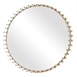 Uttermost Avelyne Round Mirror in Antique Brass