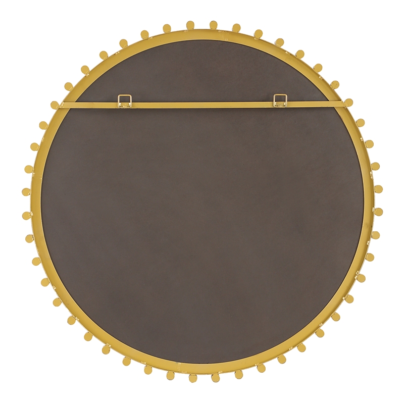 Uttermost Avelyne Round Mirror in Antique Brass