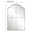 Uttermost Sidney Arch Mirror in Brass