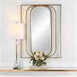 Uttermost Replicate Contemporary Oval Mirror in in Gold